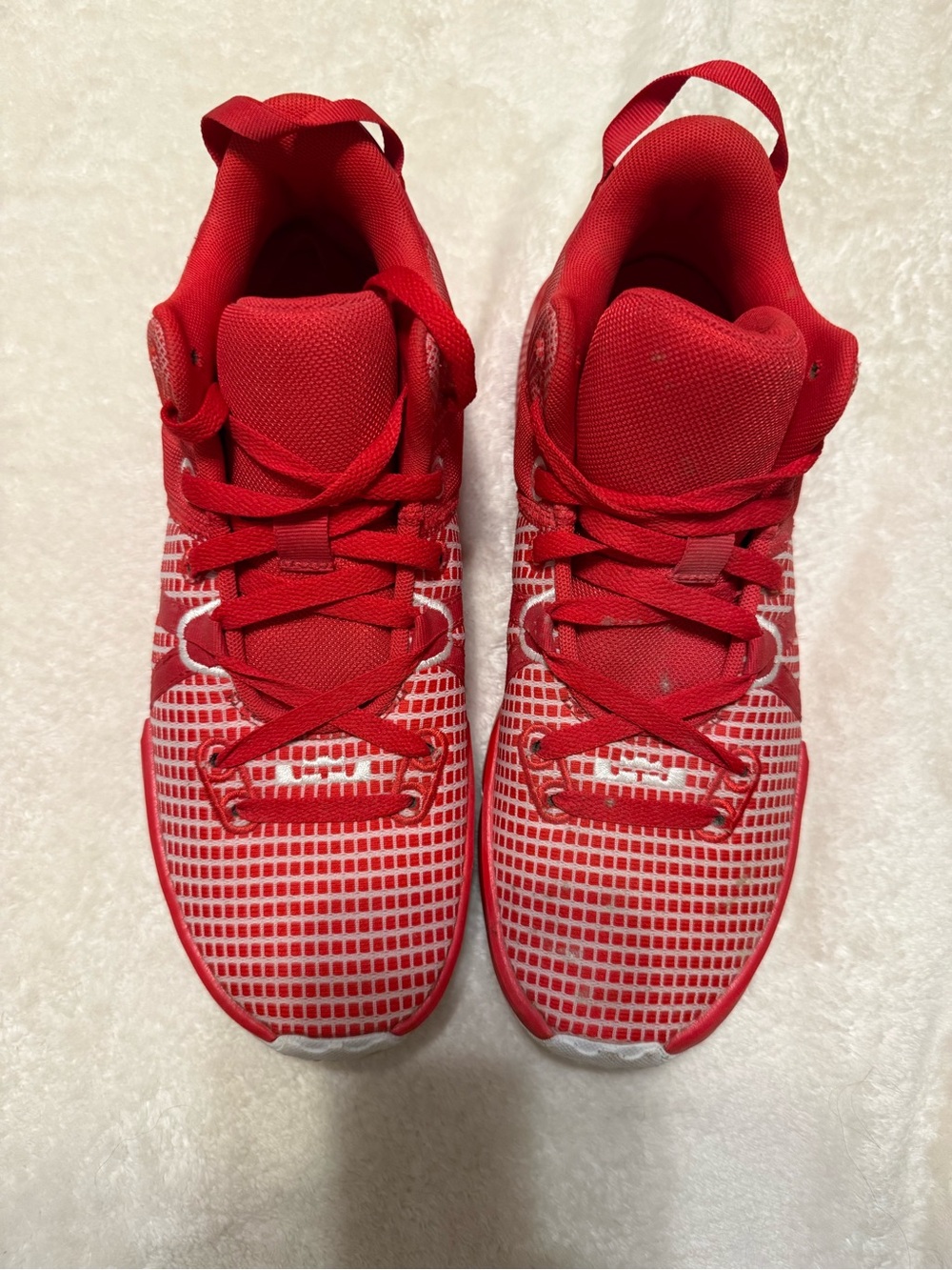 Nike LeBron Witness 7 TB basketball shoes red and white size 9 - Picture 2 of 7